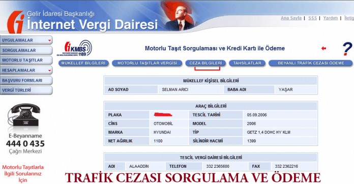 Trafik cezası sorgulama ve ödeme