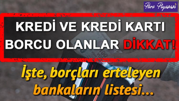 Kredi ve Kredi Kartı Borçları Nasıl Ertelenir?